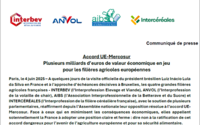 ACCORD UE-MERCOSUR : Les filières agricoles refusent d’être sacrifiées sur l’autel de la guerre commerciale