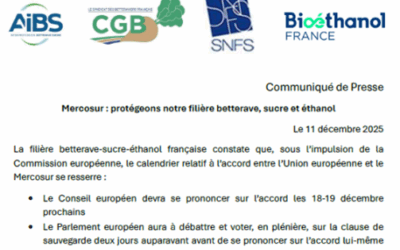 ACCORD UE-MERCOSUR : Protégeons notre filière betterave, sucre et éthanol